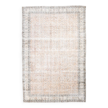 7x11 Shades Of Tan Beige Persian Rug, 220x335Cm