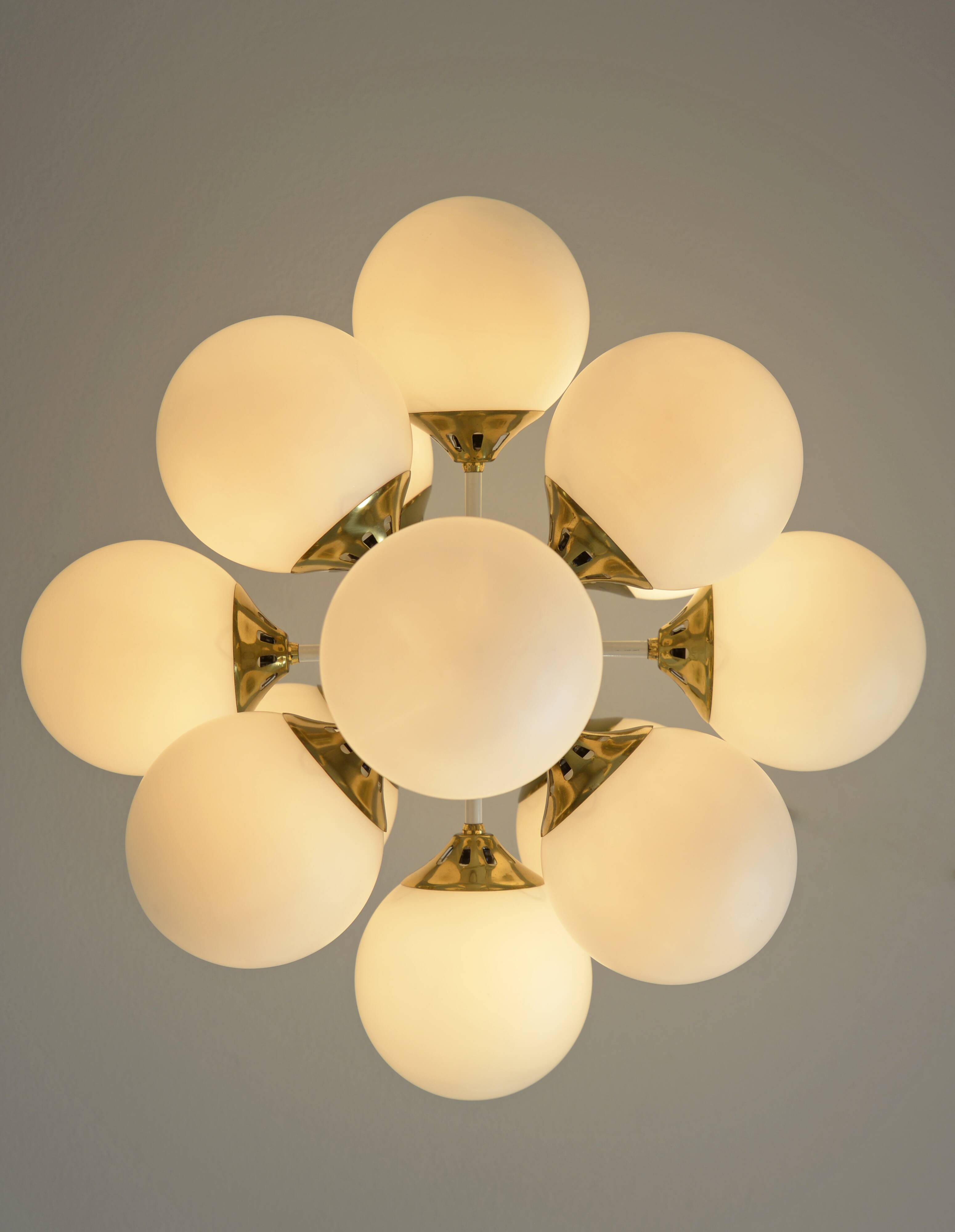 Sputnik Chandelier Vintage Pendant Light Large Hanging Lamp Space Age Style