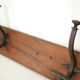 Portemanteau mural campagnard ancien  bois et fer