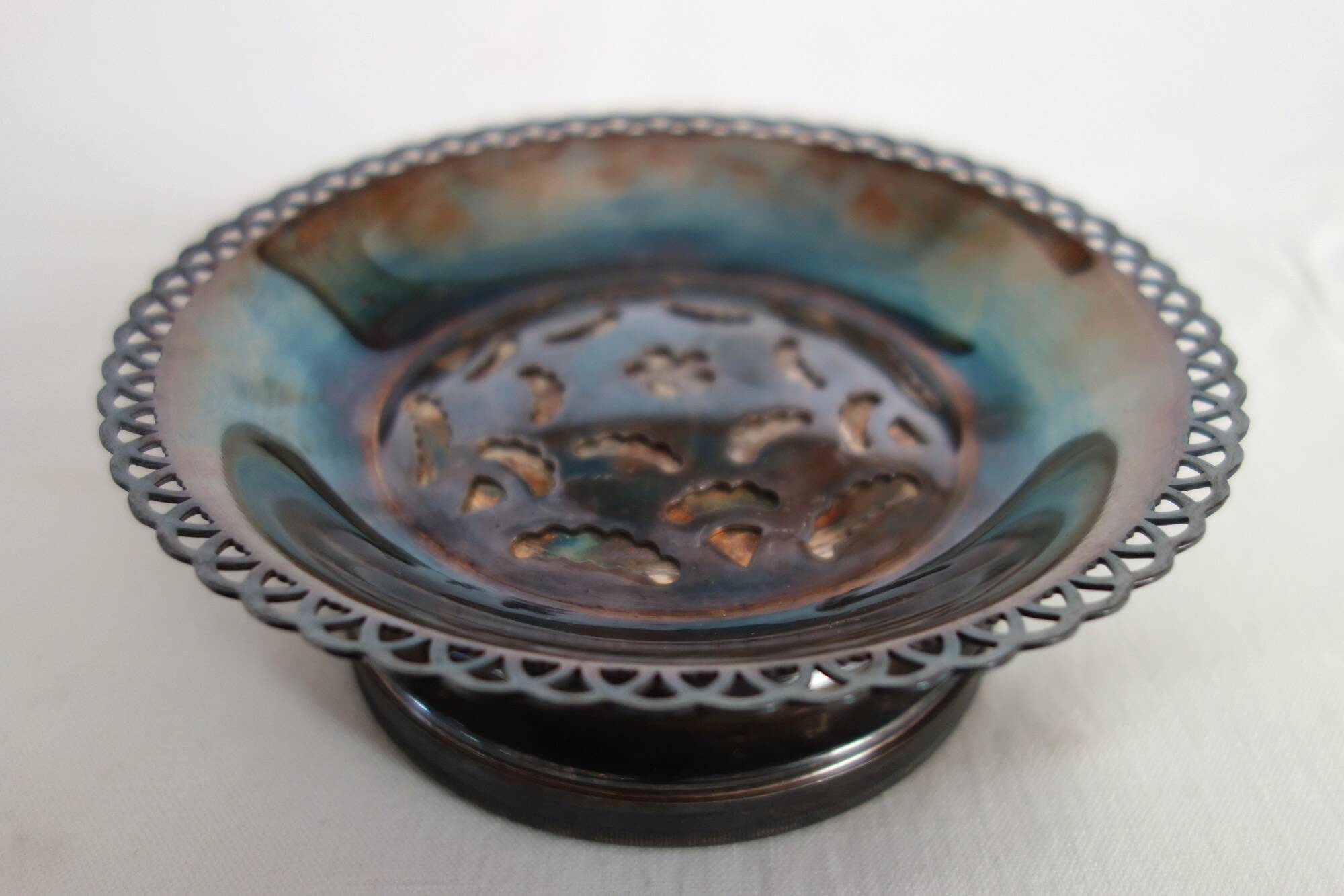 Vintage silver-plated butter dish