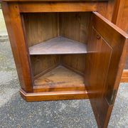 19th-century Louis Philippe corner display cabinet in solid wood.