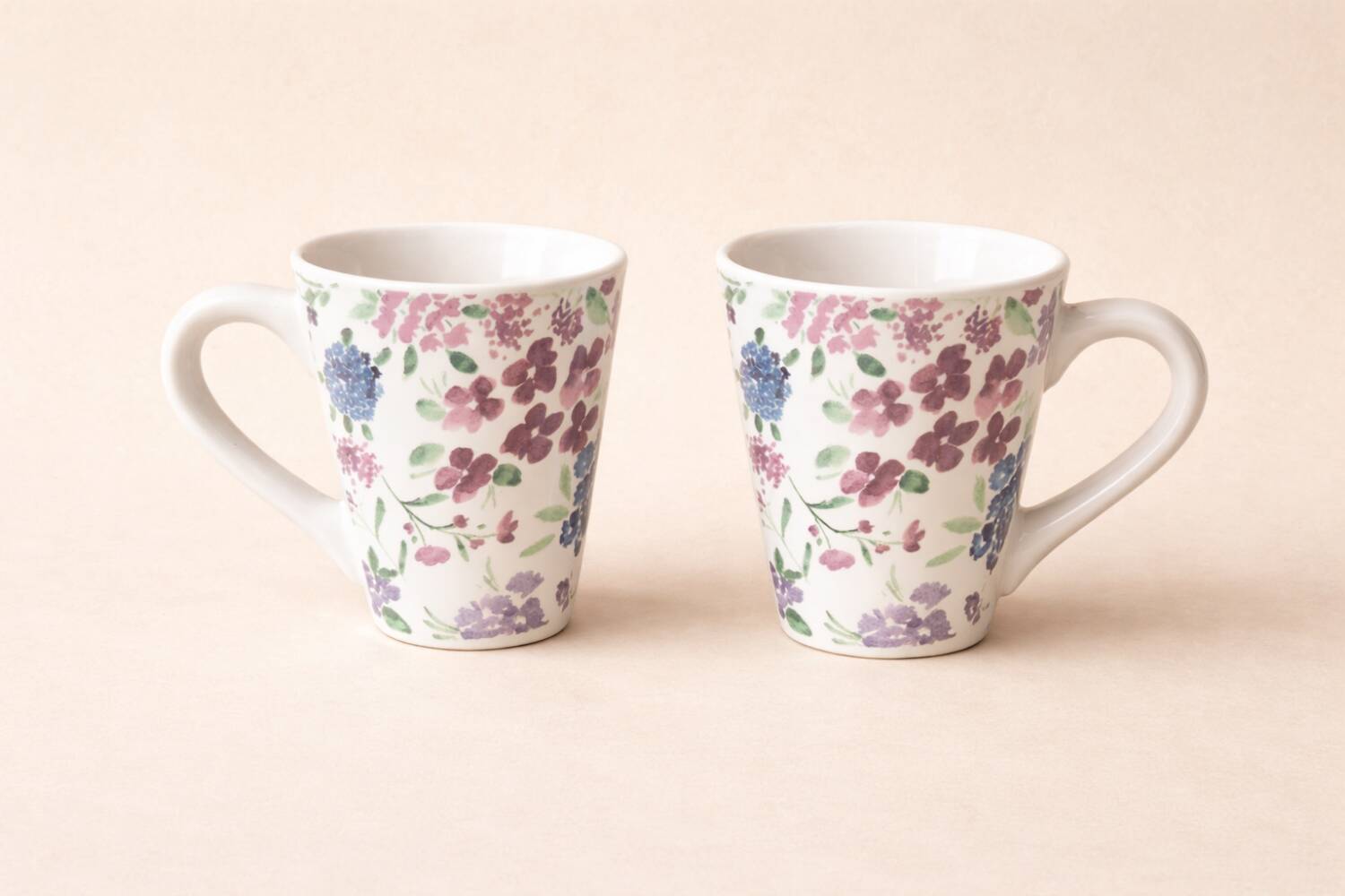 Pair of floral mugs – Country house spirit – New