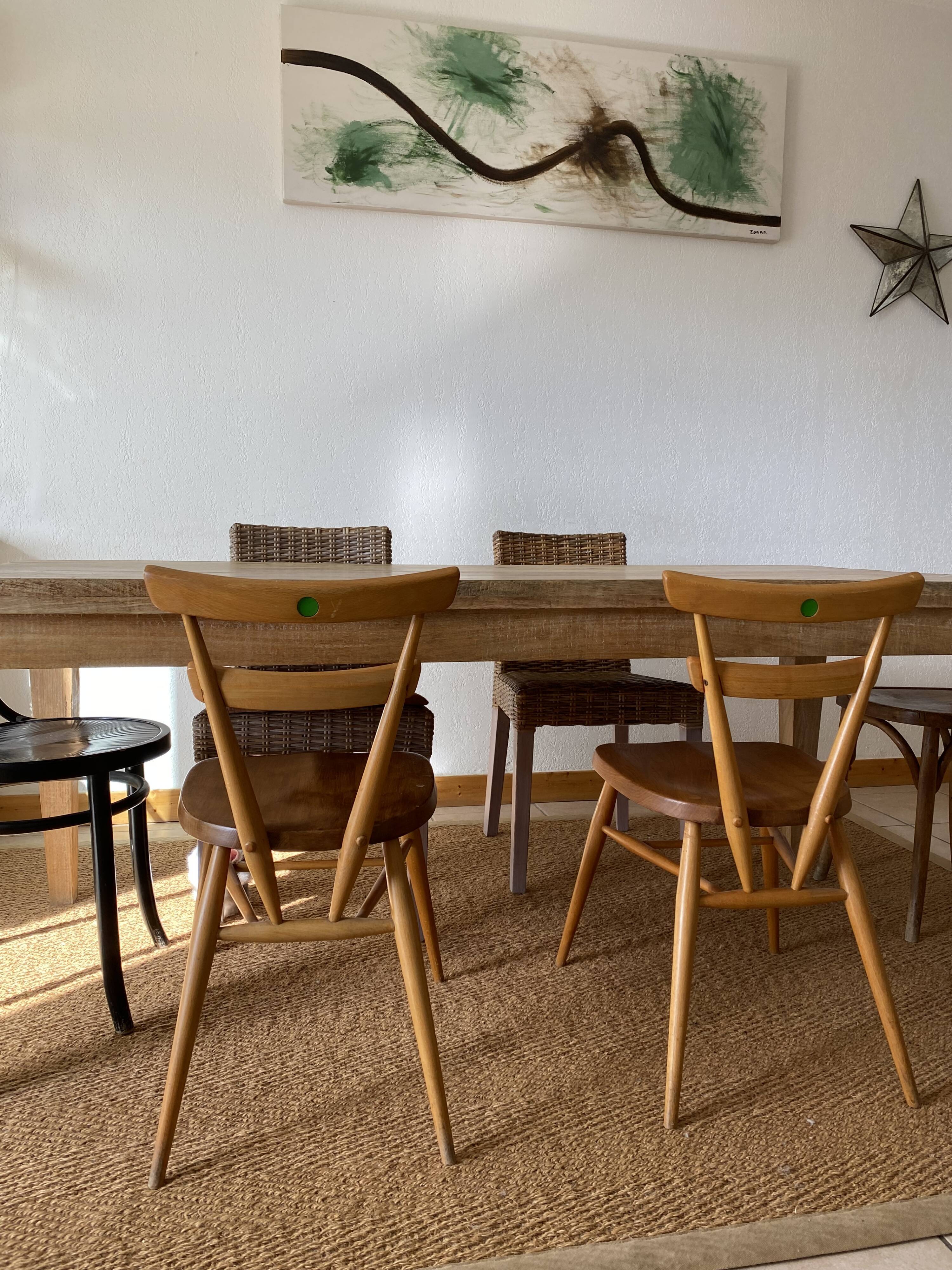 Pair of chairs "stacking chair" model from Ercol