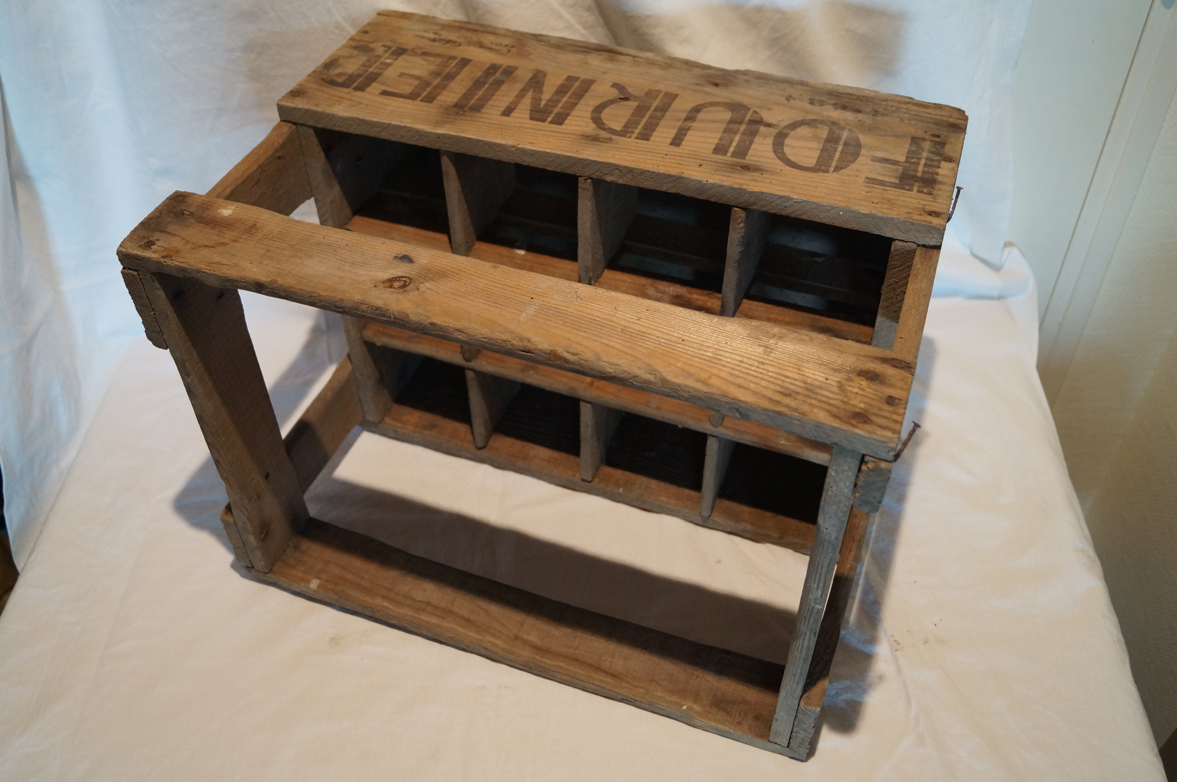 Old bottles wooden door