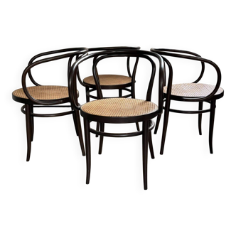 Ensemble de 4 chaises Thonet nr. 209, « Wiener Stuhl », Thonet, 1978