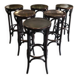 Série de 6 tabourets de bistrot