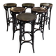 Series of 6 bistro stools