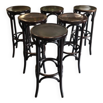 Série de 6 tabourets de bistrot