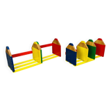 Pair of modular wall pencil shelves by Pierre Sala for children
