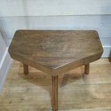 Raw wood tripod stool