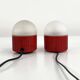 Pair of Red Bulbo Lamps by Barbieri & Marianelli for Tronconi, 1980