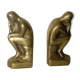 PAIR OF GREENHOUSE BOOKS IN LATON BRONZE EFFECT RODIN'S THINKER