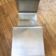 "Zig-zag" satin stainless steel shelf by Joelle Ferlande and François Monnet