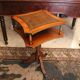 Pedestal table on two levels end of sofa base English style claws
