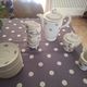 Vintage porcelain coffee service – Rose and gold decoration – 17 pieces