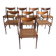 Lot de 8 chaises - A. Wahl Iversen - Glyngøre Stolefabrik - 1960