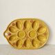 Vintage egg plate in majolica - 1970s