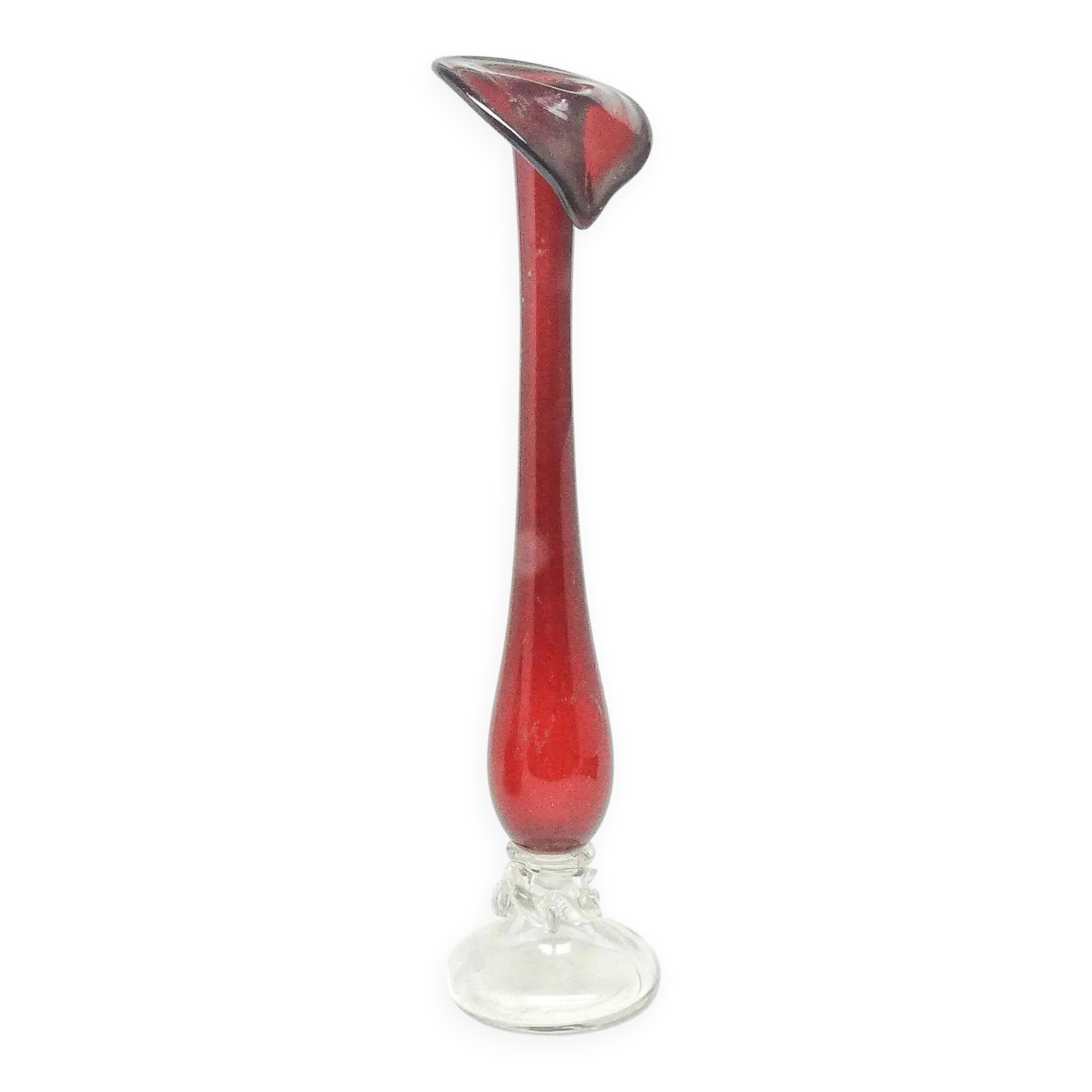 Mid-century modern vase, glass, HSG Tarnowiec, Poland, 1970s