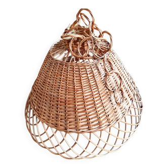 Wicker lampshade