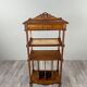 Louis XVI style music cabinet in carved wood with caning, 19th century.
