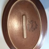 Plat de service ovale en grès de Bourgogne