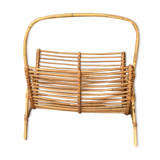 Rattan magazine holder