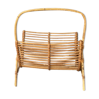 Rattan magazine holder