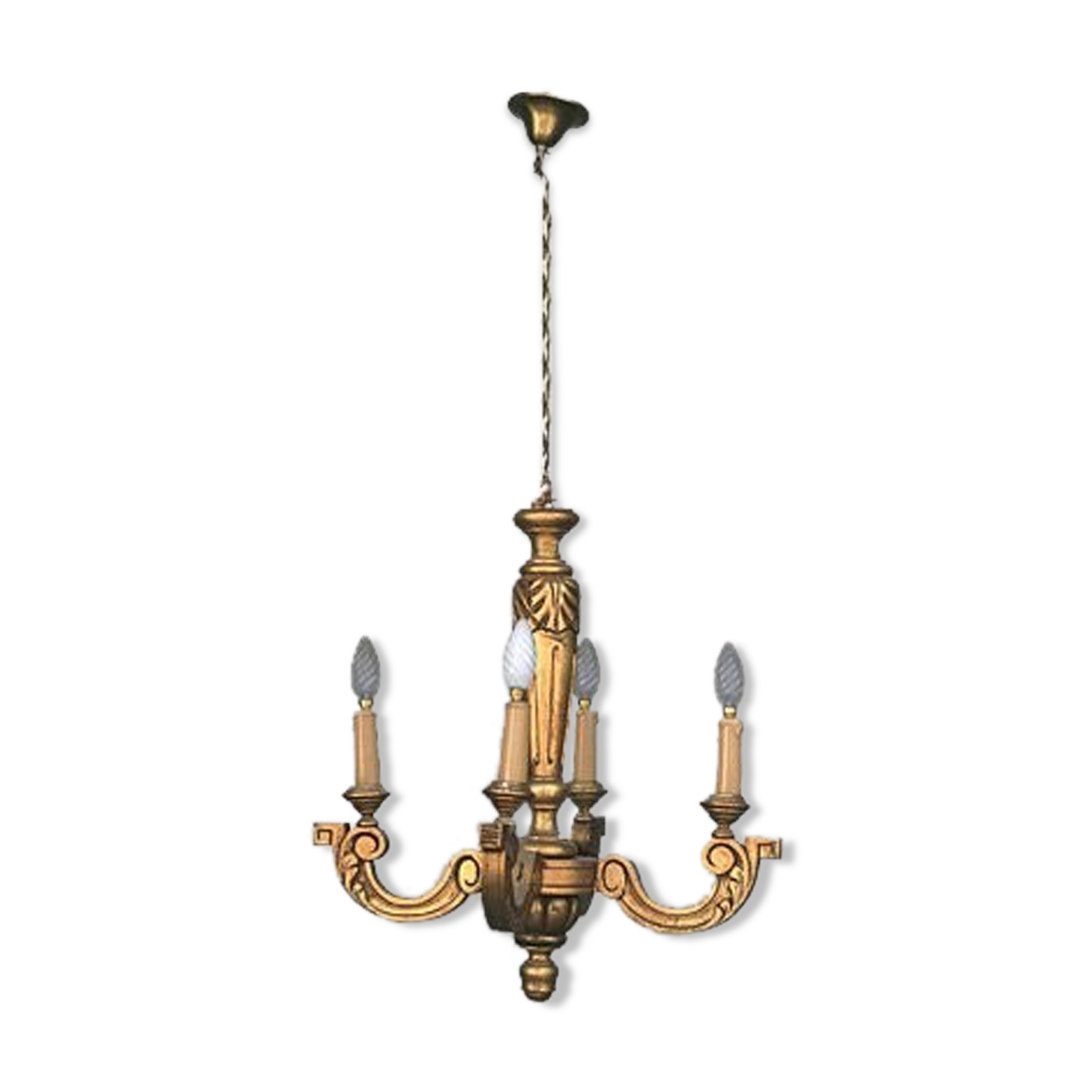 Gloss wood Golden 4 lights