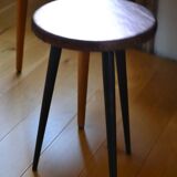 Table d'appoint, bout de canapé, petit guéridon tripode 1950