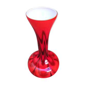 Red opaline vase