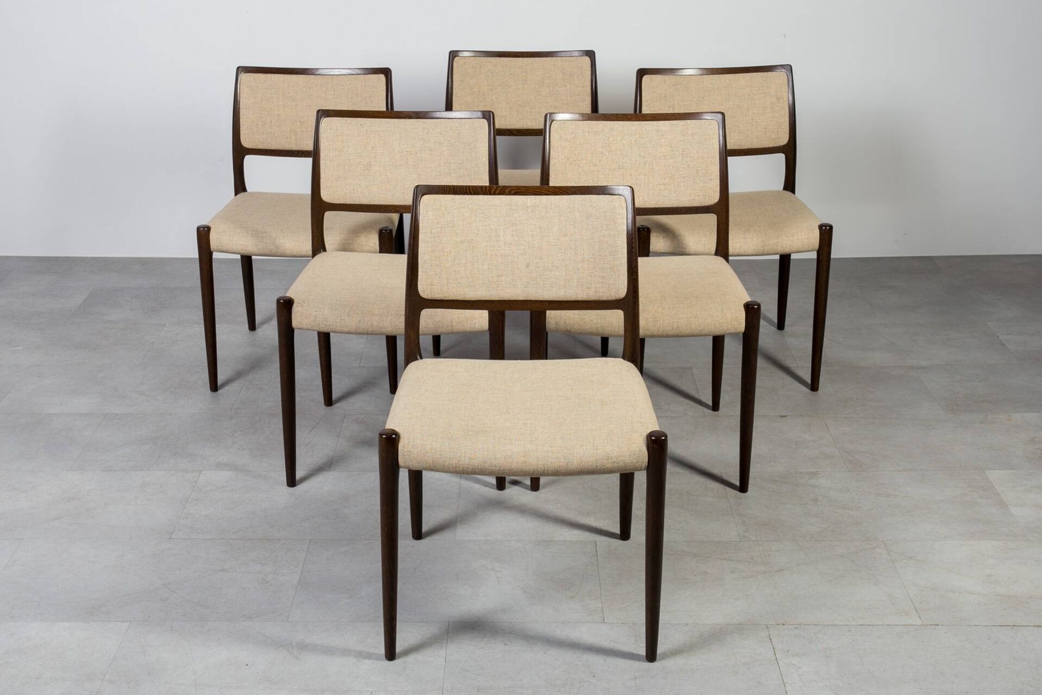 Set of 6 Model 80 Dining Chairs by Niels Otto Møller for JL Møllers Møbel