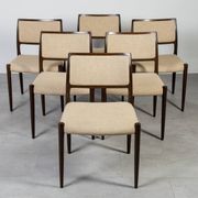 Set of 6 Model 80 Dining Chairs by Niels Otto Møller for JL Møllers Møbel