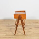 Mid-Century Teak and Rattan Nightstands by Søren Rasmussen, Denmark, 1960s,