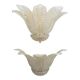 Pair of Murano Glass Tronchi Wall Sconces in Transparent Gold