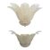 Pair of Murano Glass Tronchi Wall Sconces in Transparent Gold