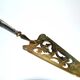 Antique pie shovel in filled silver and gilded metal engraved 1900