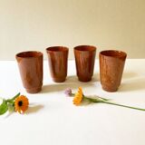 Glazed terracotta cups, speckled effects