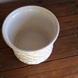 White earthenware planter