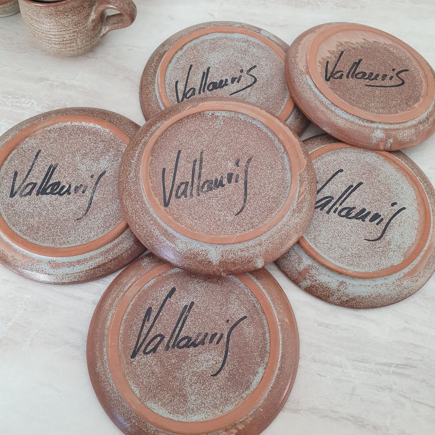 Stoneware coffee service from Vallauris