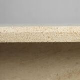 Sculptural organic travertine coffee table, France 1980s