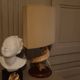 Vintage ram's horn living room lamp