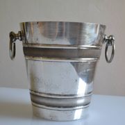 Silver-plated ice or champagne bucket with goldsmith's hallmark