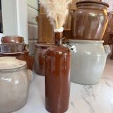 Stoneware bottle with porcelain stopper