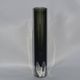 Nils Landberg for Orrefors smoky grey crystal vase, 1960s