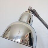Ancienne lampe / applique d'atelier Elau ( Joseph Laurent ) en métal chromé , années 50