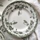8 flat plates in iron earth "Modern Style" Saint Amand early 20th century