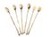 Cambodia, six silver cocktail spoons circa 1900