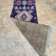 Vintage Boucherouite hallway runner: Moroccan Berber rug