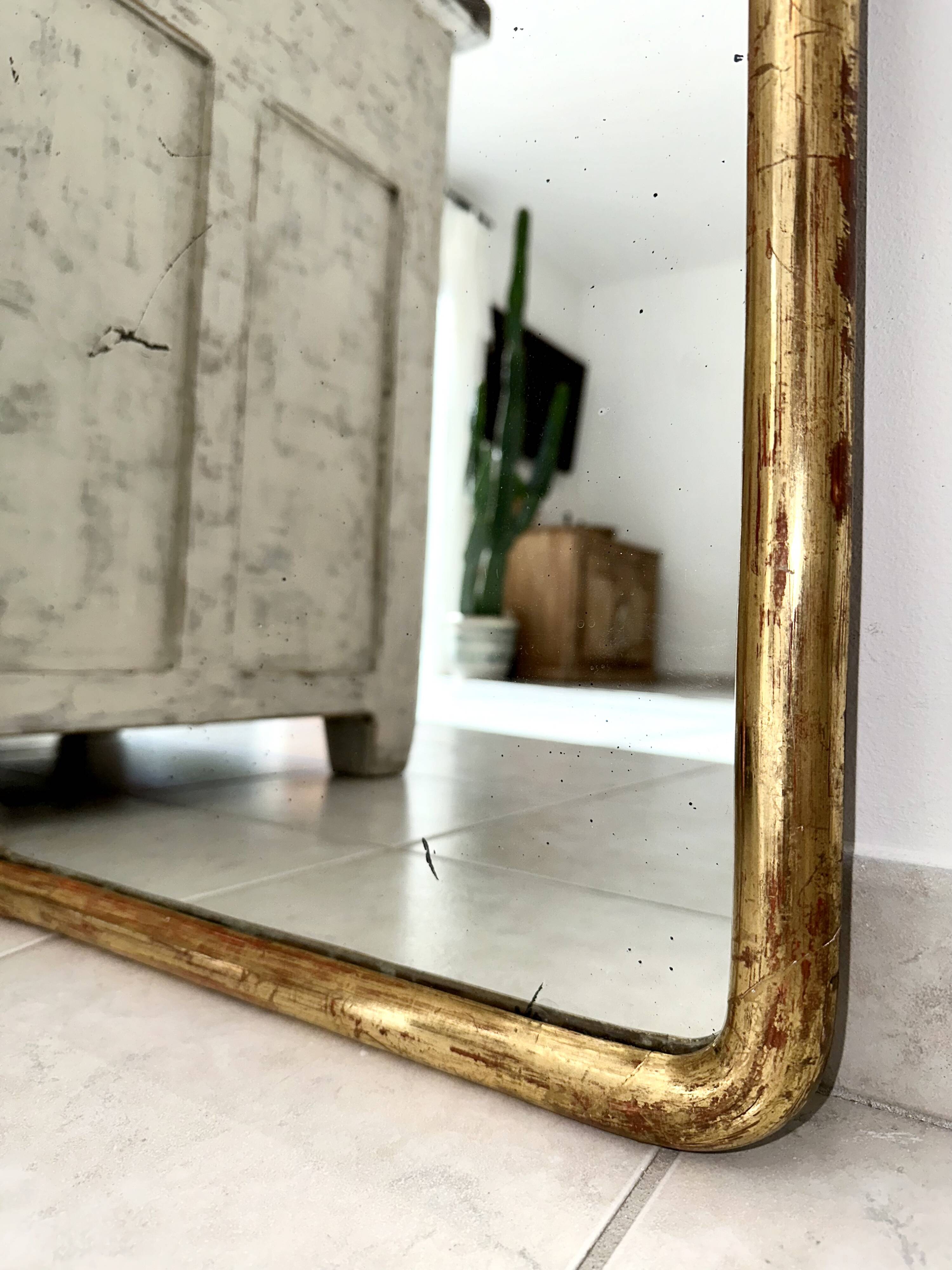 Louis-Philippe antique gilded mirror 19th century