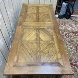 Table de ferme en chêne parqueté